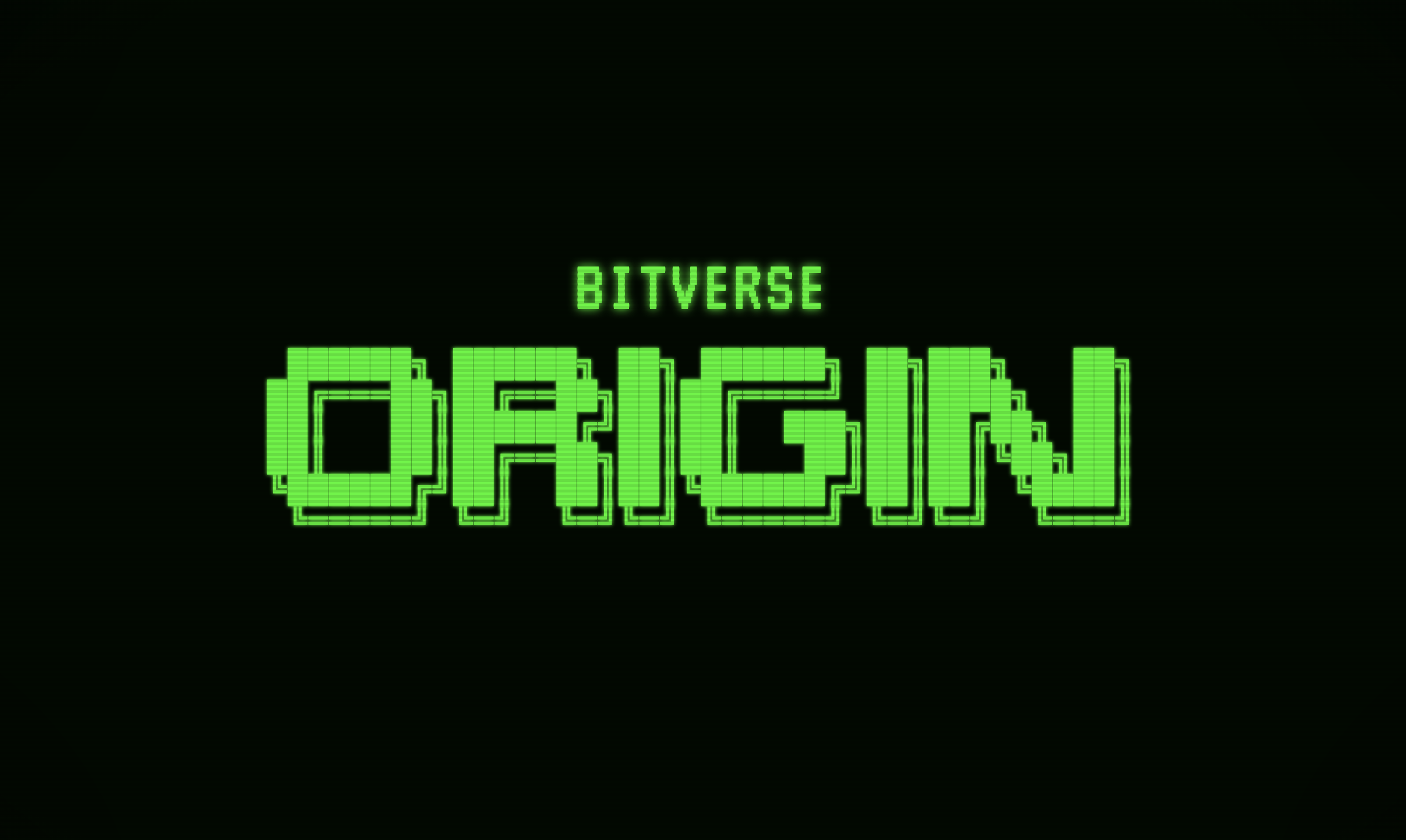 Origin illustration: Old school vintage computer terminal interface displaying the text 'Origin'